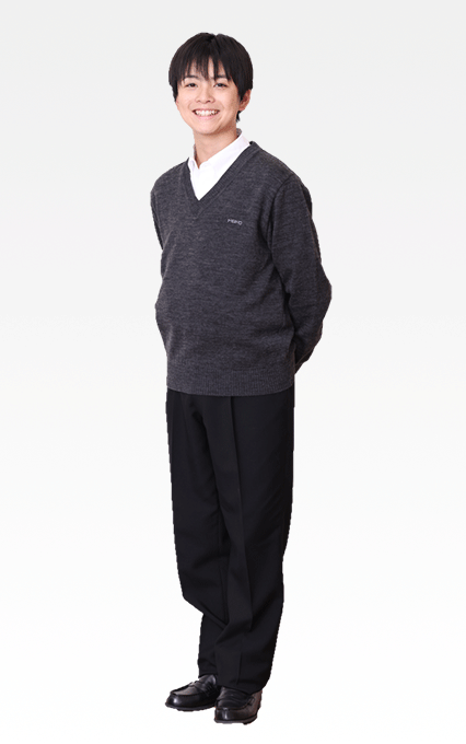 明法中学・高等学校の制服 男子用：セーター（グレー）